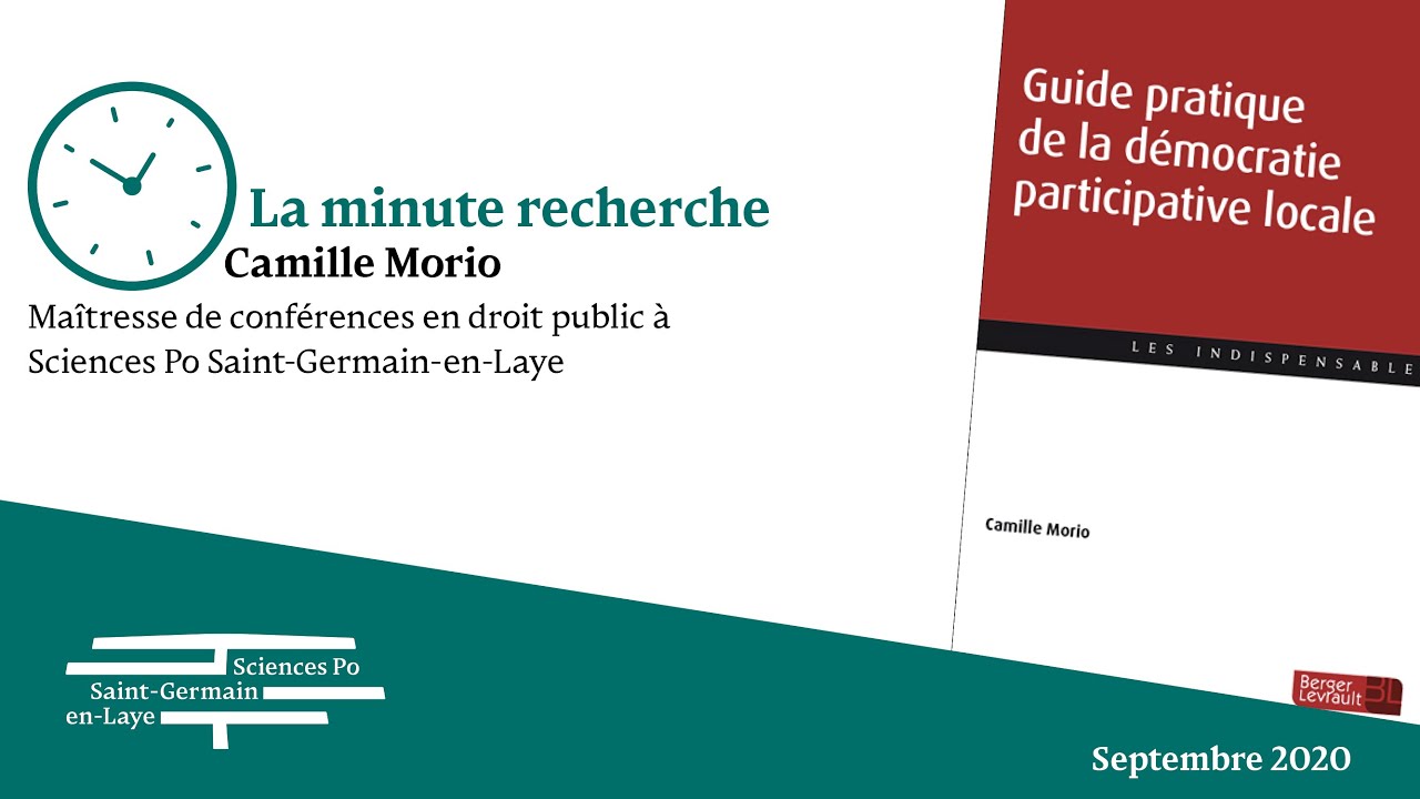 La Minute Recherche - Camille Morio - Guide pratique de la démocratie participative locale