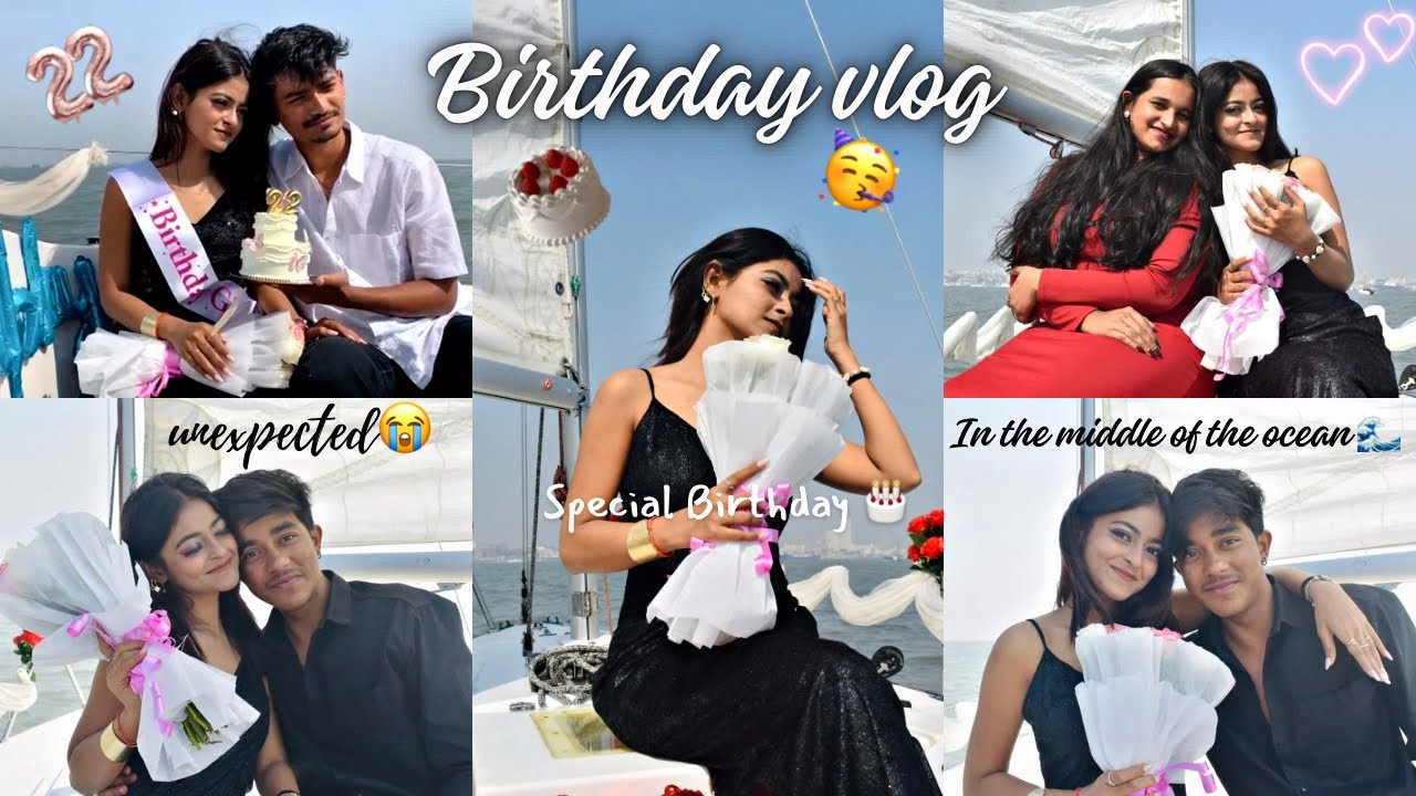 Birthday Vlog 🎂🥹 In the middle of the ocean 😍 UNEXPECTED 😭🎀 #birthday #love #birthdayvlog #fyp 
