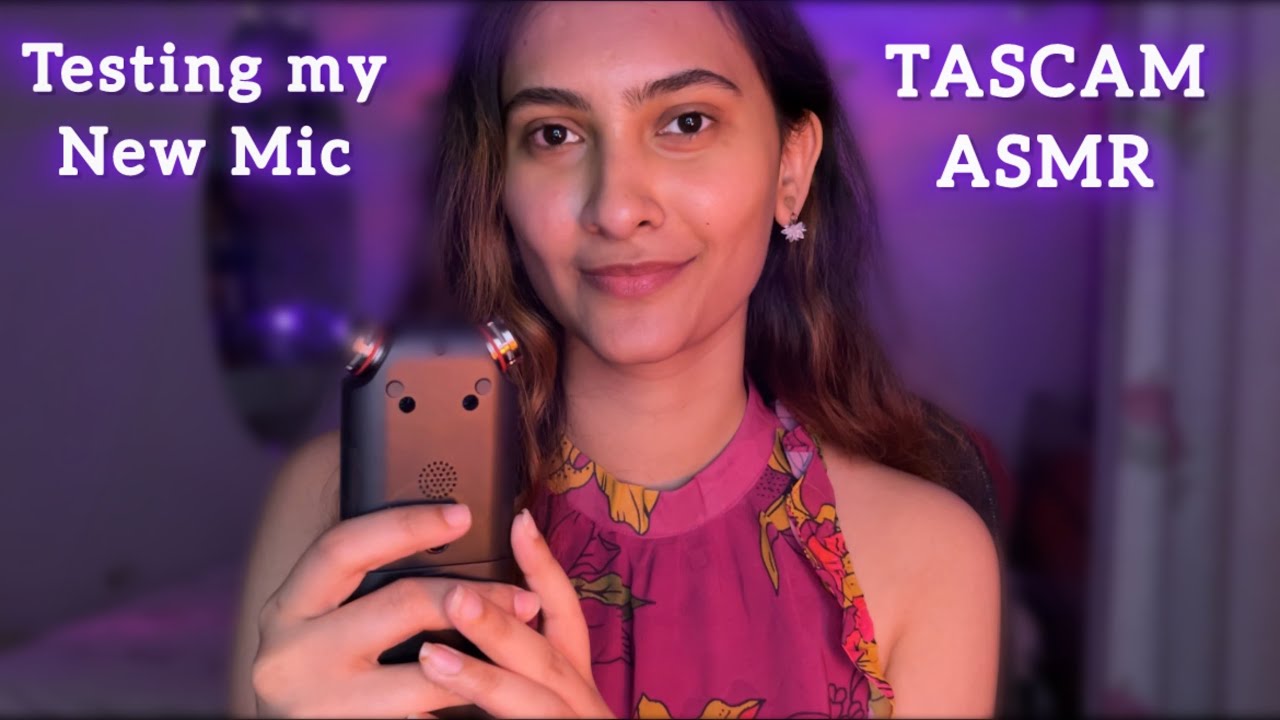 Asmr testing a New Tascam mic (mouth sounds,crisp brushing, more)