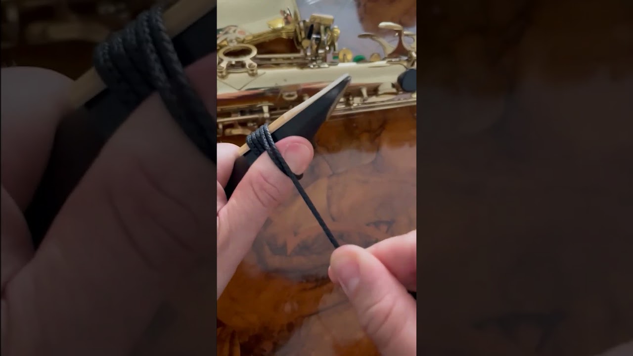 Traditional String Ligature for saxofone - Tutorial #short