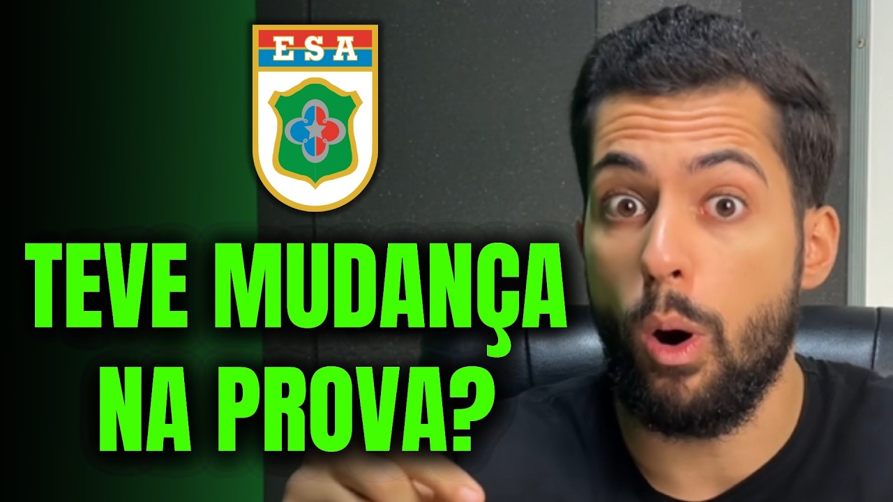 SAIU O EDITAL DA ESA 2026 (O que mudou na prova?)