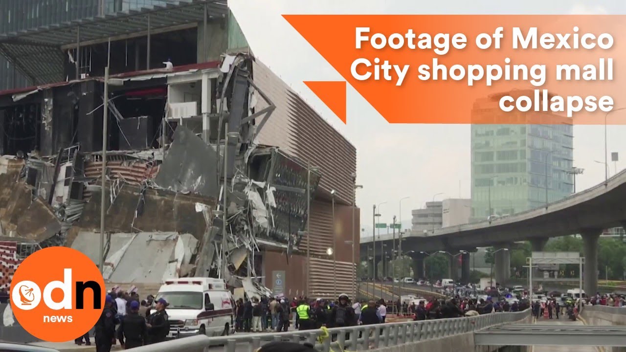 Shocking footage of Mexico City shopping mall collapse!