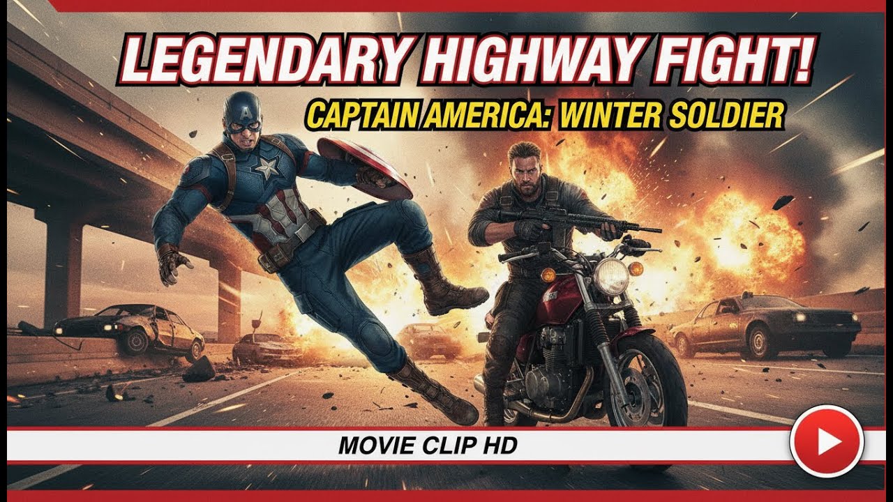 Captain America vs Winter Soldier – Epic Highway Ambush Fight Scene HD