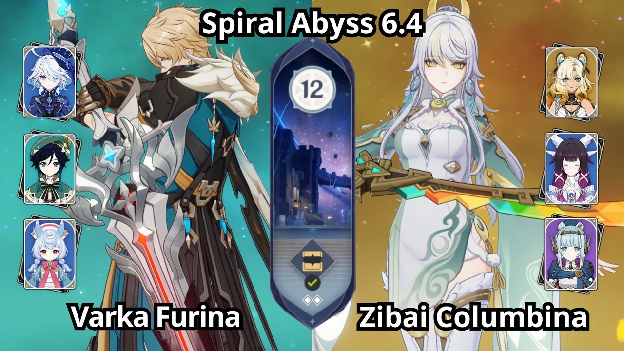 NEW !! C0 Varka Furina & C0 Zibai Lunar Crystallize - Spiral Abyss Floor 12 Genshin Impact 6.4
