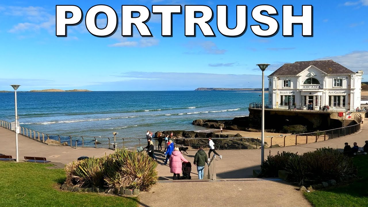 EXPLORING PORTRUSH TOWN in NORTHERN IRELAND * 4K (60fps)
