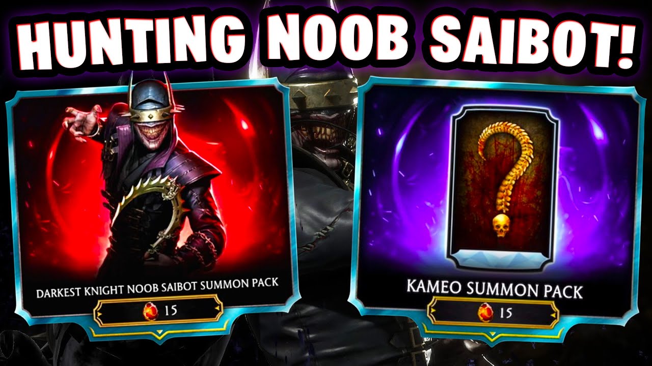 MK Mobile. Darkest Knight Noob Saibot Summon Pack Opening. Can We Get Him? Kameo Hunt!