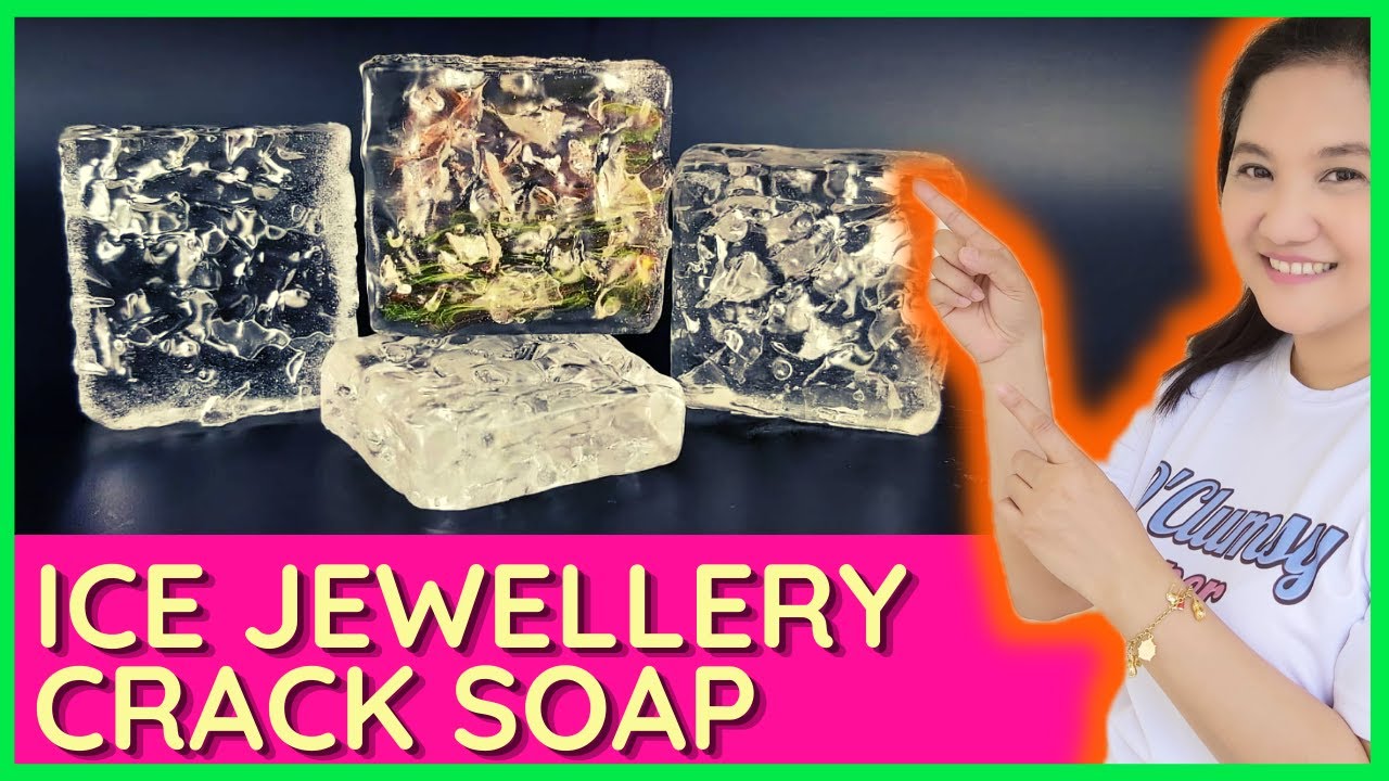 DIY: How to make Crack Amino Acid Transparent Soap | Iced Jewelry Crystal Soap Making