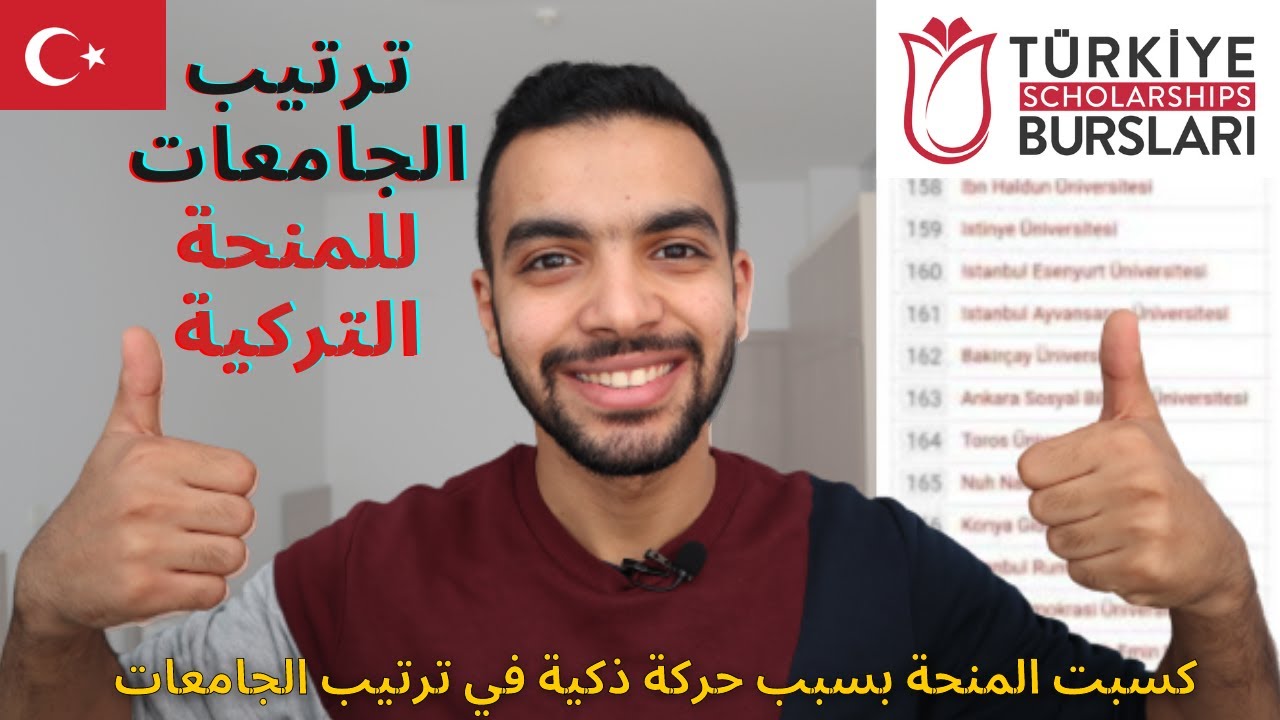 ترتيب الجامعات للمنحة التركية 2022 - طالب يكسب بالمنحة التركية بسبب حركة ذكية في ترتيب الجامعات