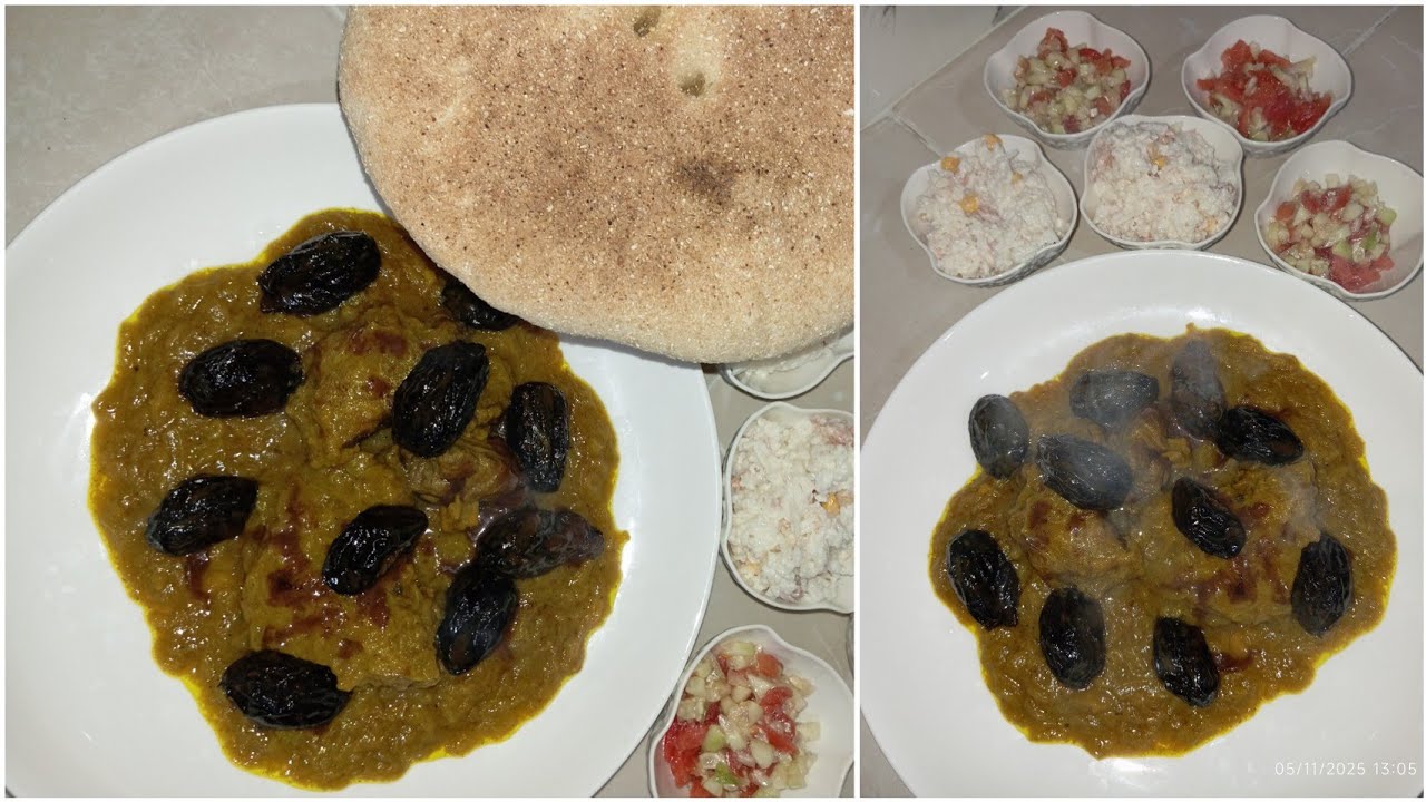اللحم بالبرقوق مدغمر طريقة المغربية 
