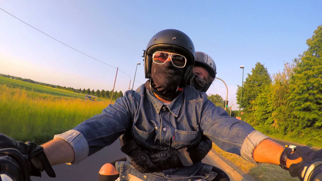 Funny Harley accident with my girlfriend