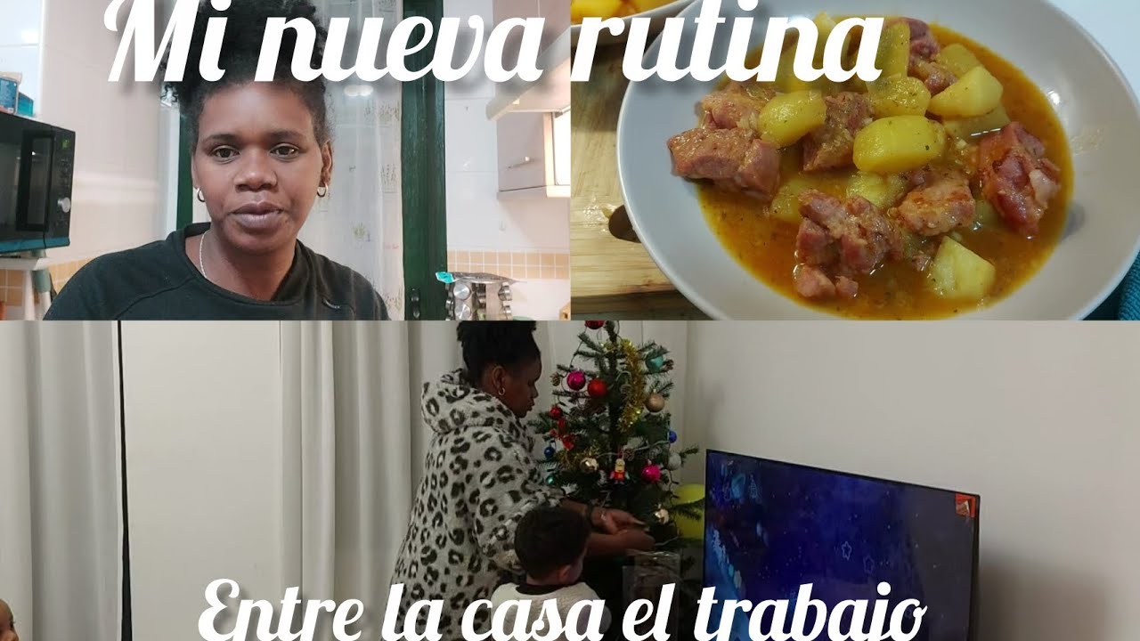 Mi rutina de noche haciendo la comida;lavando ropa y quitando el árbol de Navidad ..