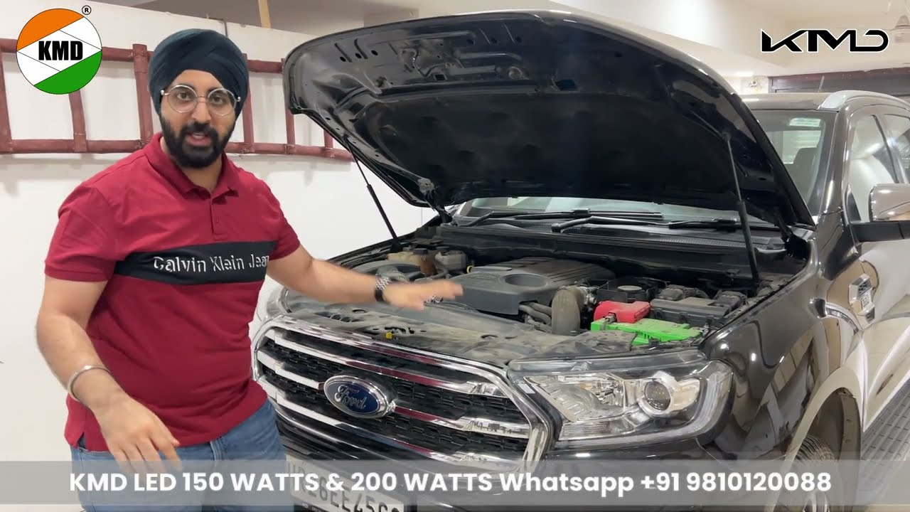 KMD Ford Endeavour 200 Watts LED Headlights Installation || KMD 200 and 150 Watts Led Headlights ||