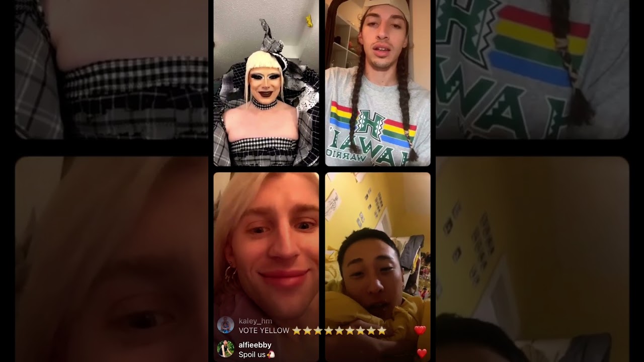 Instagram live Drag Race S16 Q, Mirage, Nymphia, Amanda, Morphine, Xunami | Jan 25, 2024