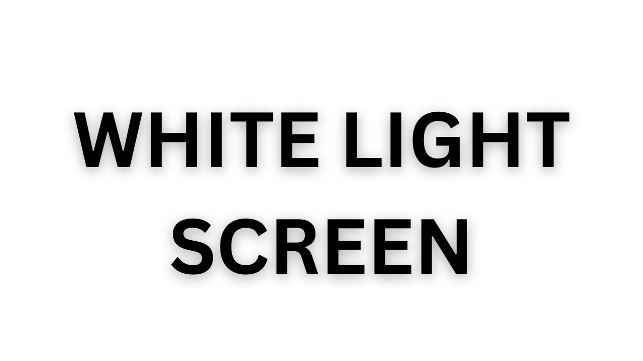 Full HD White Screen 120 Minutes | Screen Testing