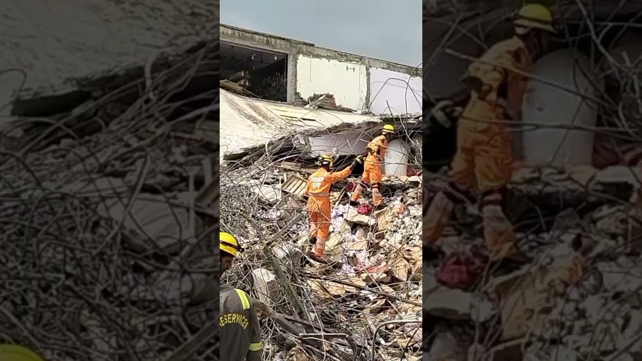 SDRF conducted rescue at harmilap tower Lucknow #building #cops #upcop #rescue #lucknow #collapse