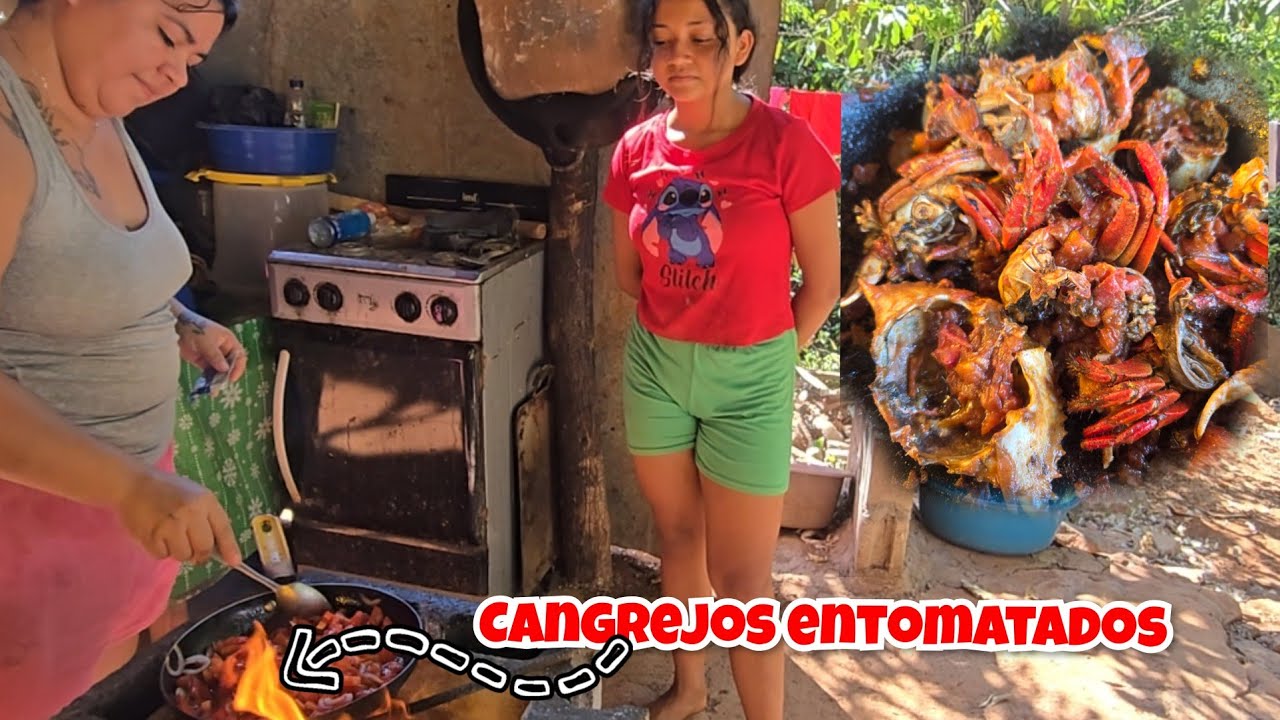 🛑 haciendo😃 unos ricos cangrejos 🦀 entomatados(:aventuras intipuqueñas 503:)
