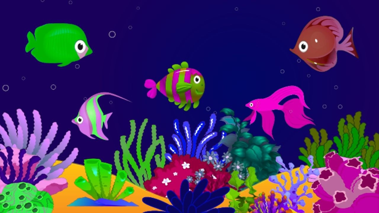 Tranquil Aquarium Fish🐬 Lullaby Music🎶 Gentle Baby Sleep Sounds with Peaceful Ocean Visuals