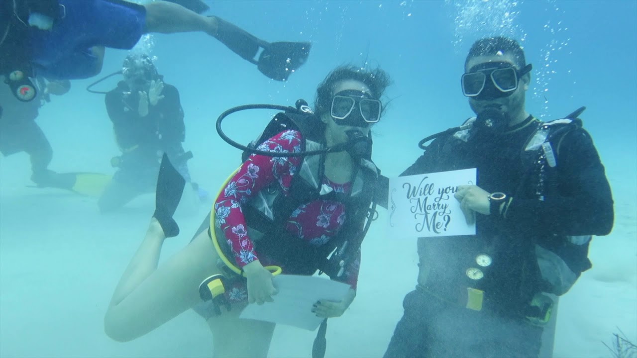 Propuesta de matrimonio bajo el agua en San Andrés Islas - Divers Team