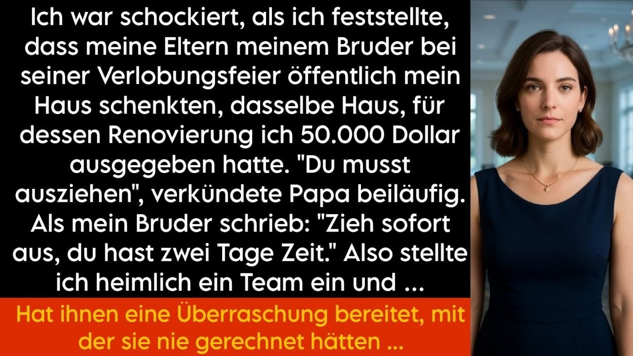 Meine Eltern schenkten meine Wohnung meinem Bruder – ohne ein Wort zu sagen!
