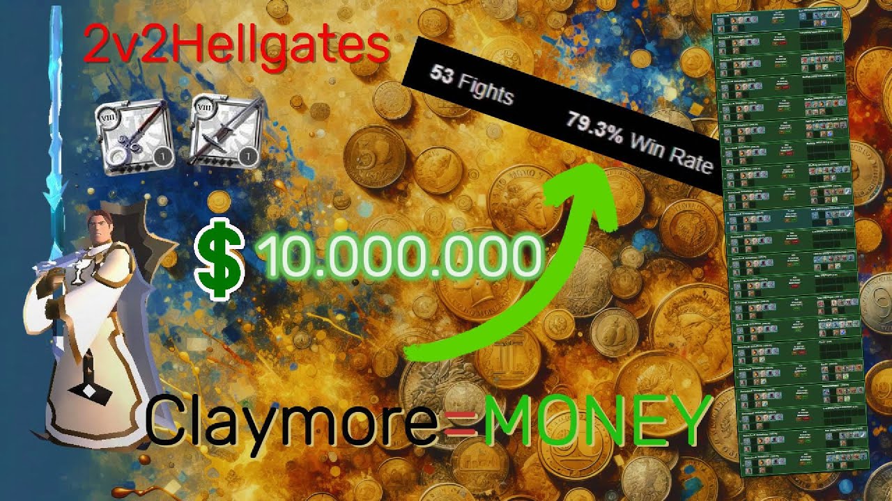 Claymore is FREE MONEY! 80% WINRATE. 2v2 Hellgates Albion Online!