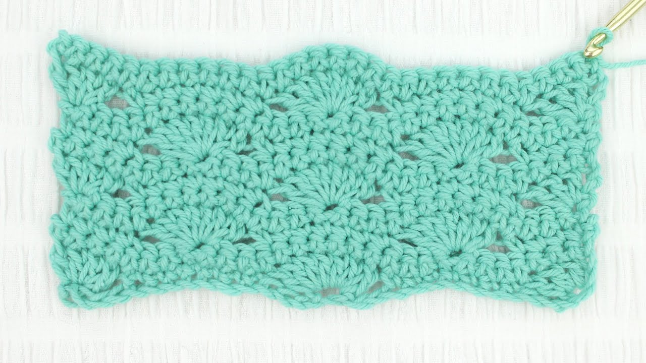 How to Crochet the Wavy Shell Stitch | Step-by-Step Video Only Crochet Stitch