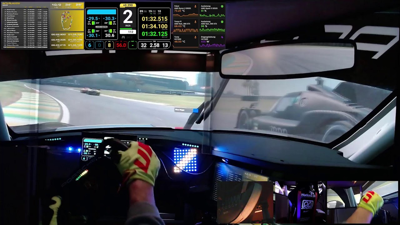 Porsche GT3 Sim Racing at the Green Hell and Spa | Triple Screen | WEC IMSA Racing
