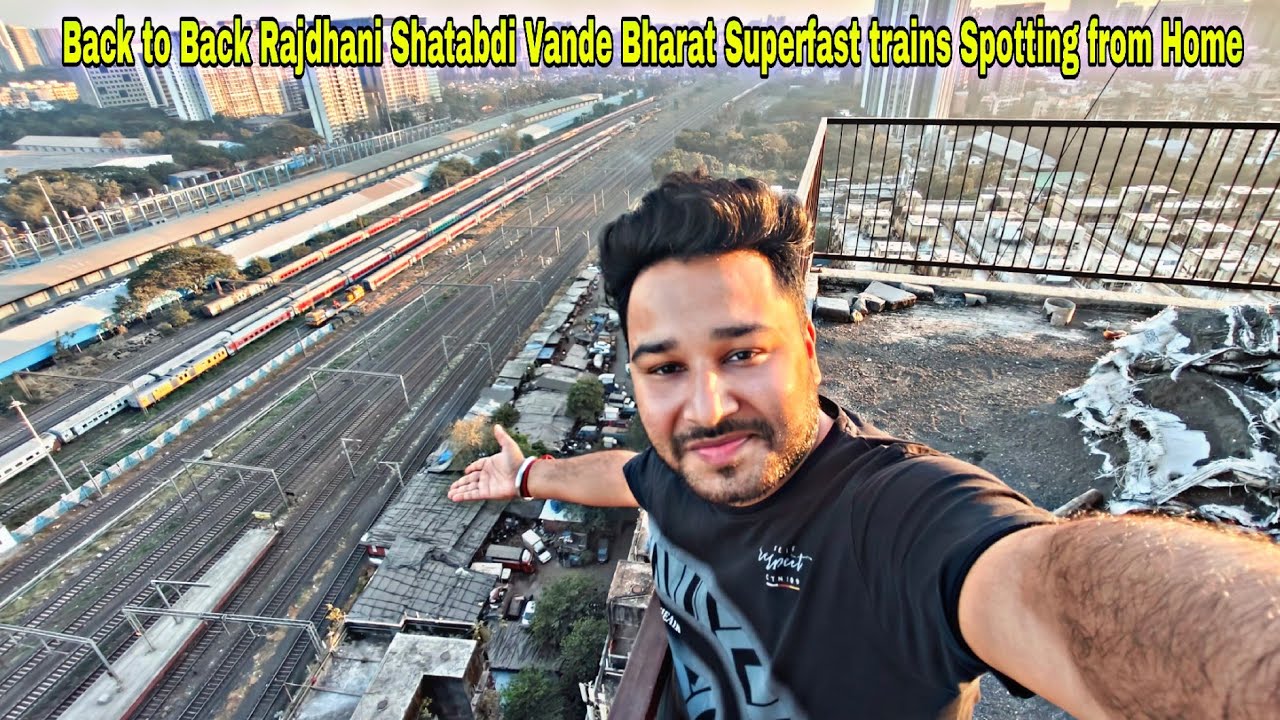  Rajdhani + Shatabdi + Vande Bharat + Double decker back to back SF trains Spotting from Home