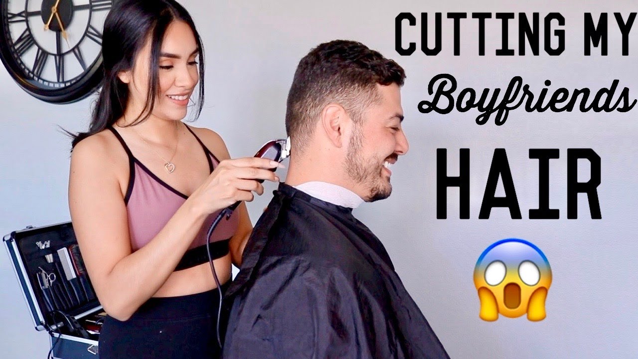Cutting my boyfriends hair *can't believe he let me*