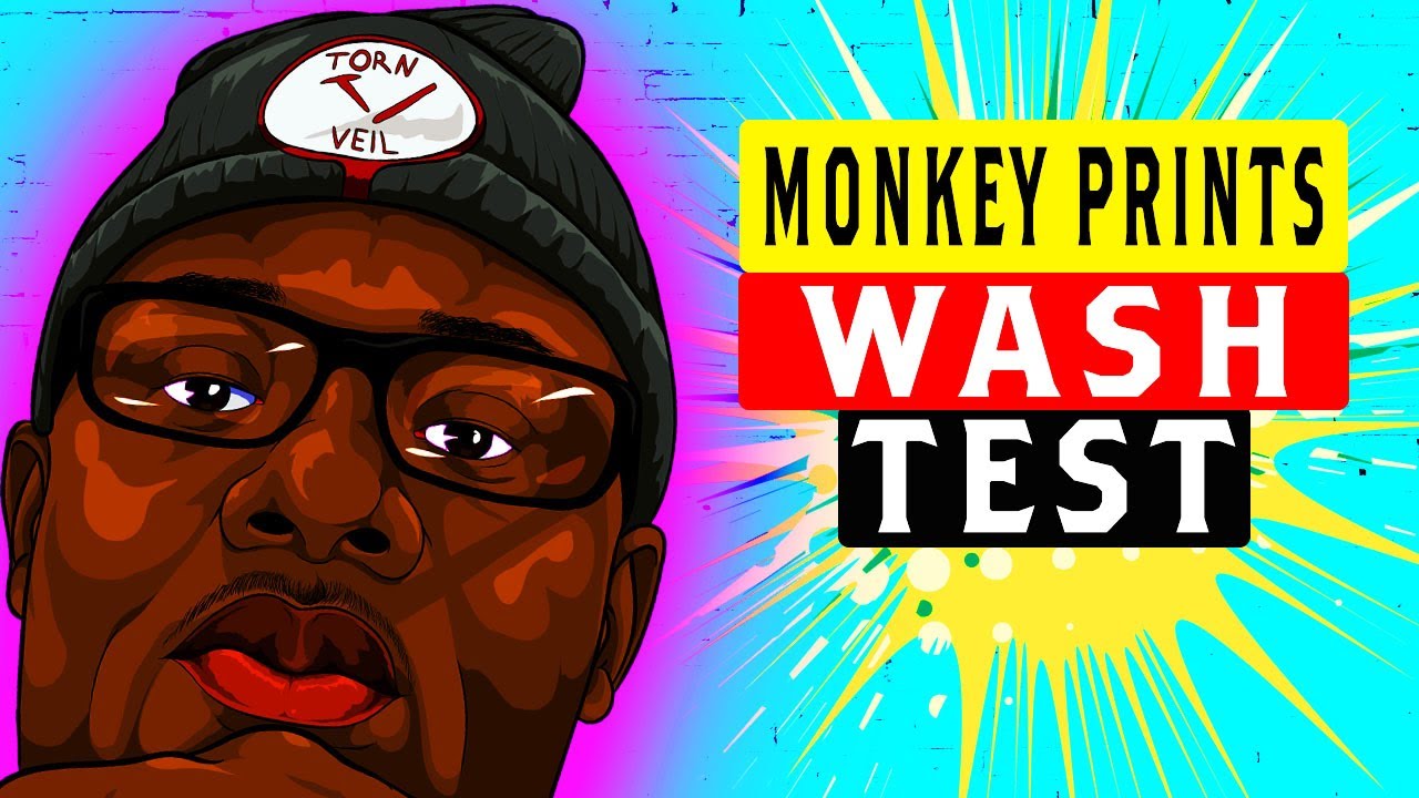 Will Monkey Prints Last?  Monkey Prints transfers wash test results