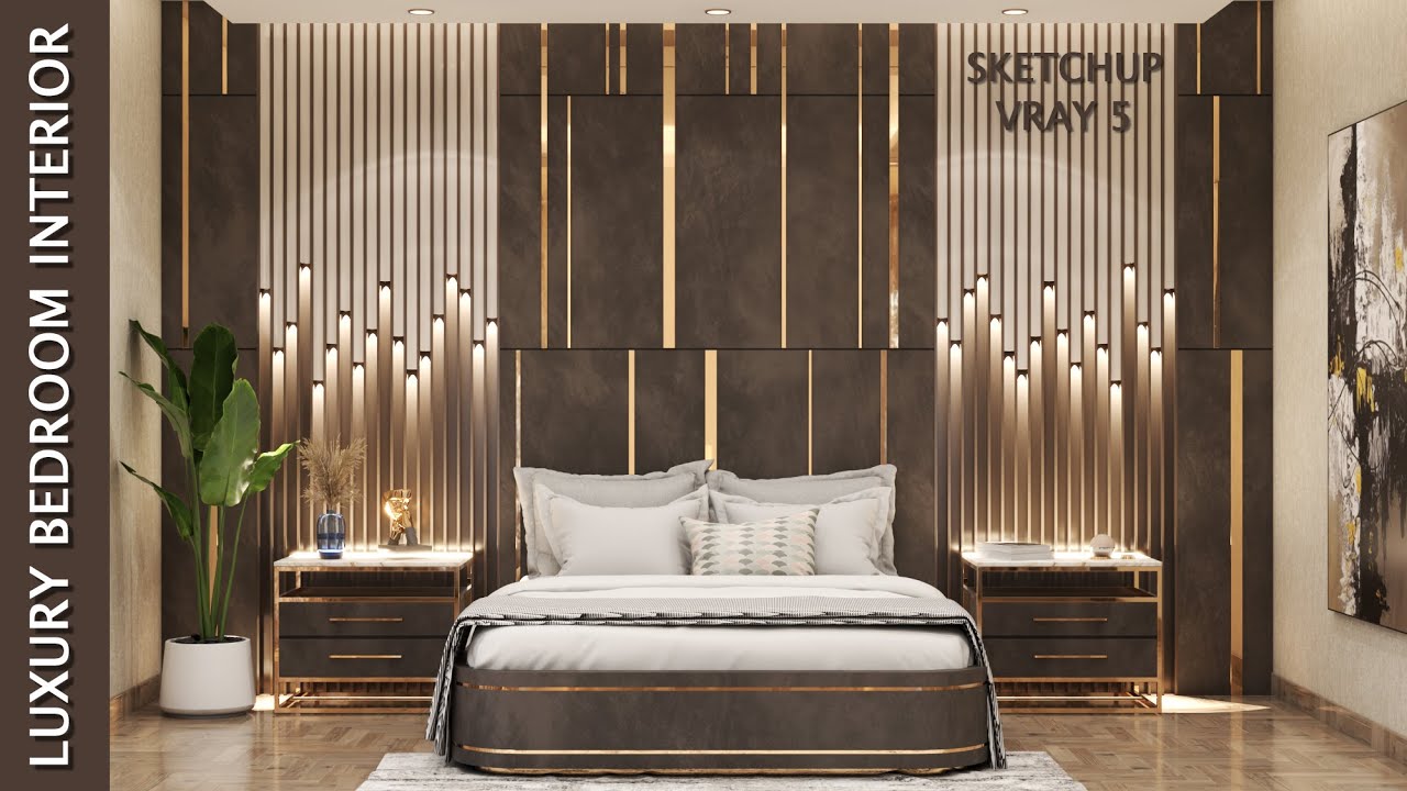 Luxury Bedroom Interior | Sketchup Vray 5 | Star Studio 3D | Naveed Aslam