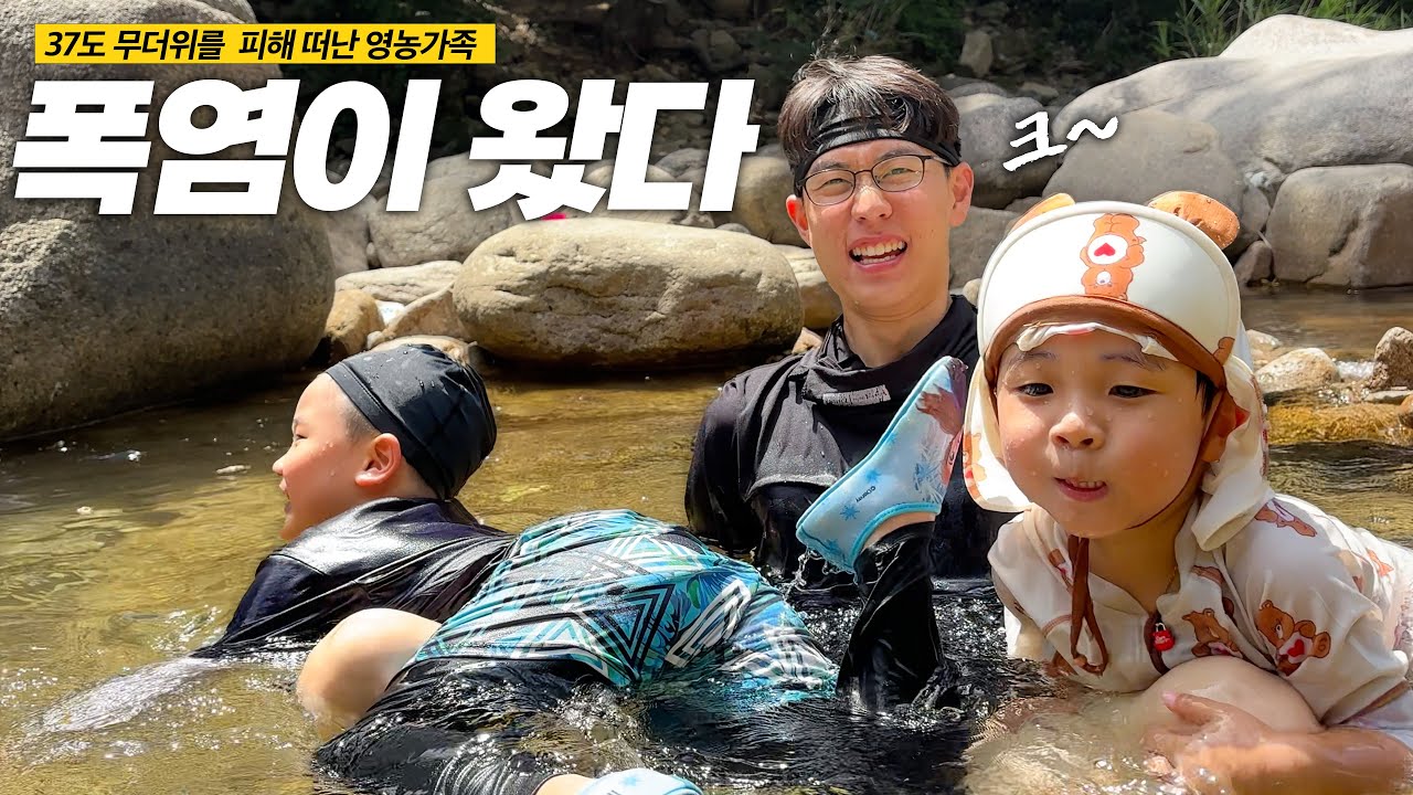 시골에서 여름을 보내는 방법🔥｜계곡 족대 낚시, 복날 치킨 먹방까지🍗｜시골 일상 브이로그