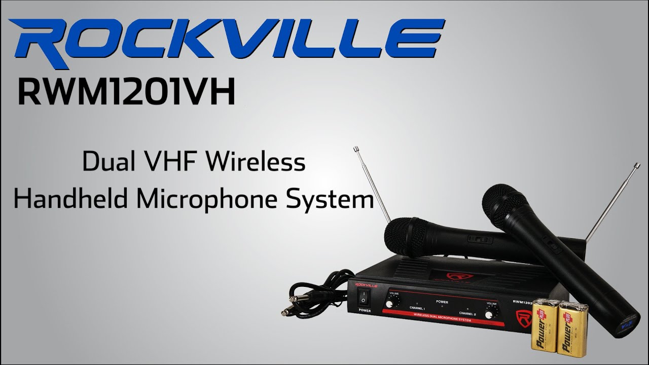 Rockville RWM 1201VH Dual Handheld Wireless Microphone System