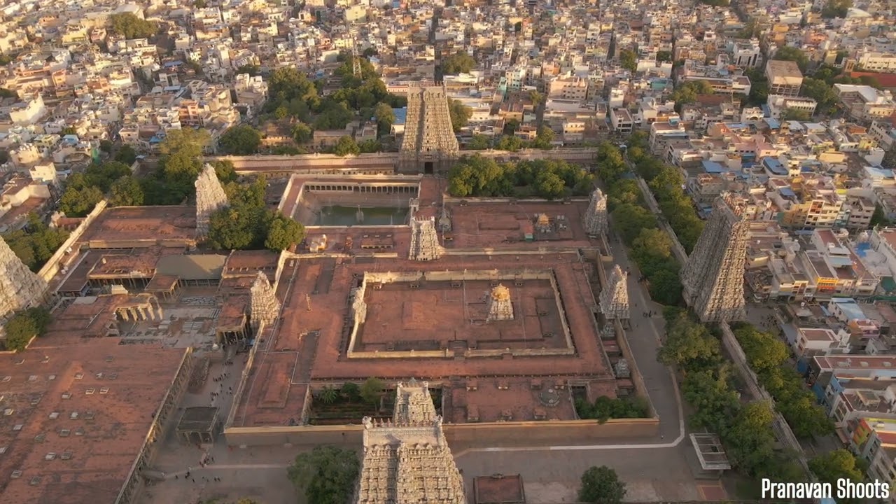 Madurai Meenakshi Amman Temple ..Welcome to Temple City ..An 4k Aerial View #tourism #travelphoto