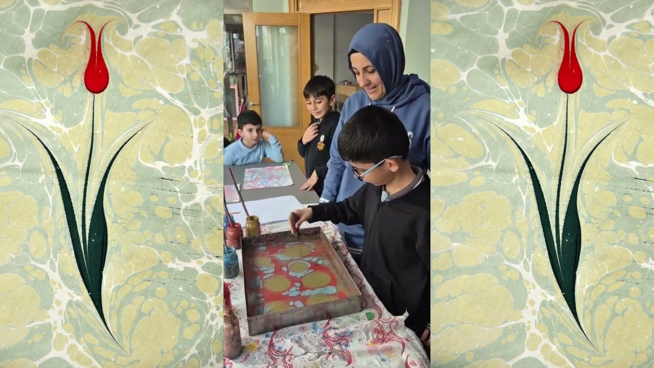 Sanat videoları. Ebru nasıl yapılır  Minik ebruzen#kesfet #sanat #marblingart