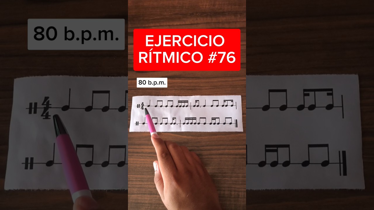 EJERCICIO R&Iacute;TMICO 🎵🥁 #escuelademusica #partitura #solfeo #musicteacher #teoriamusical #drummer