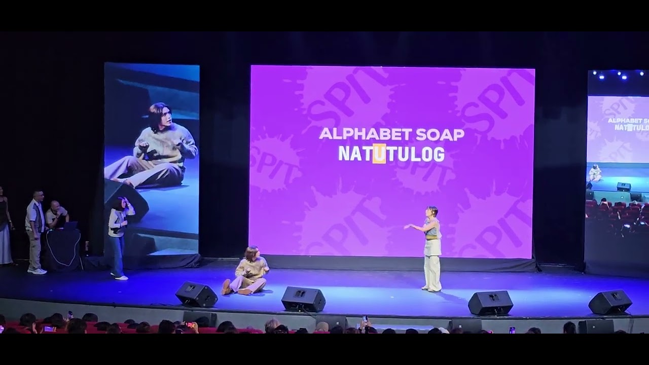 SPIT  at Aliw Theater with SB19 , THE ALPHABET SOAP OPERA VERSION. #sb19_stell #sb19 #sb19_justin