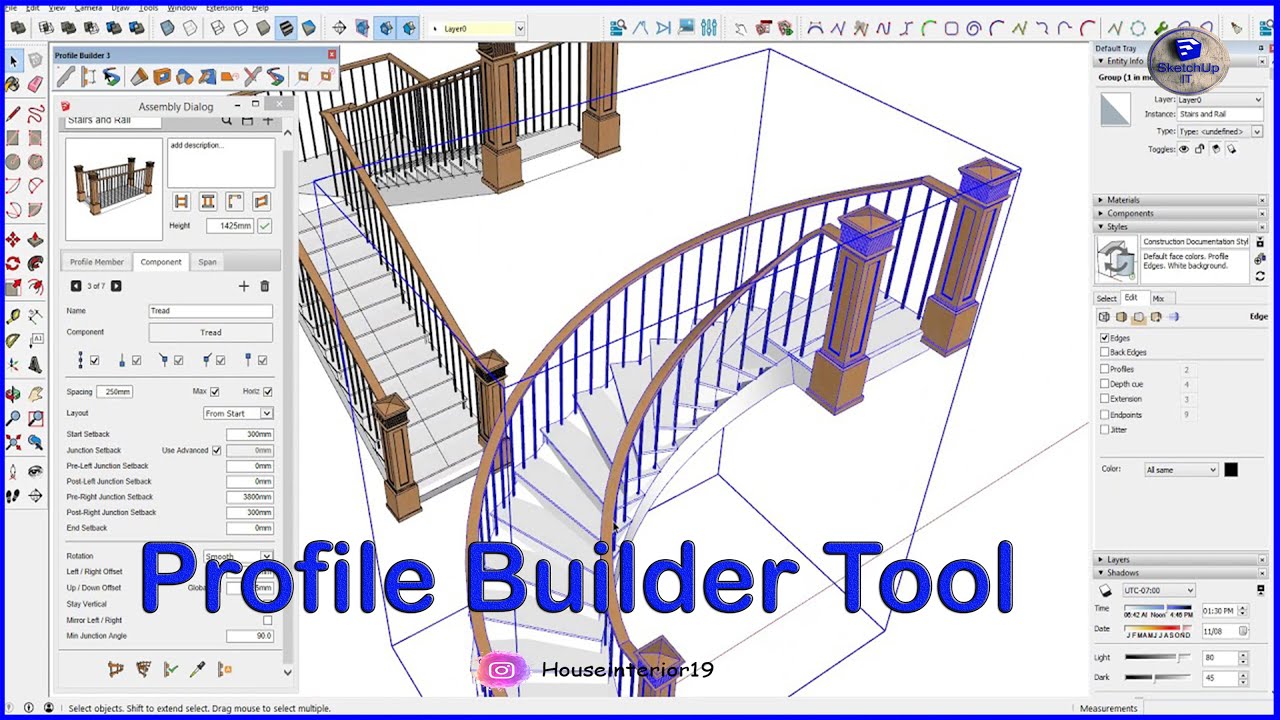 SKETCHUP IT | How To Use Profile Builder Tool In Sketchup 2021+V-Ray 5 | Sketchup Tutorial Vray5 