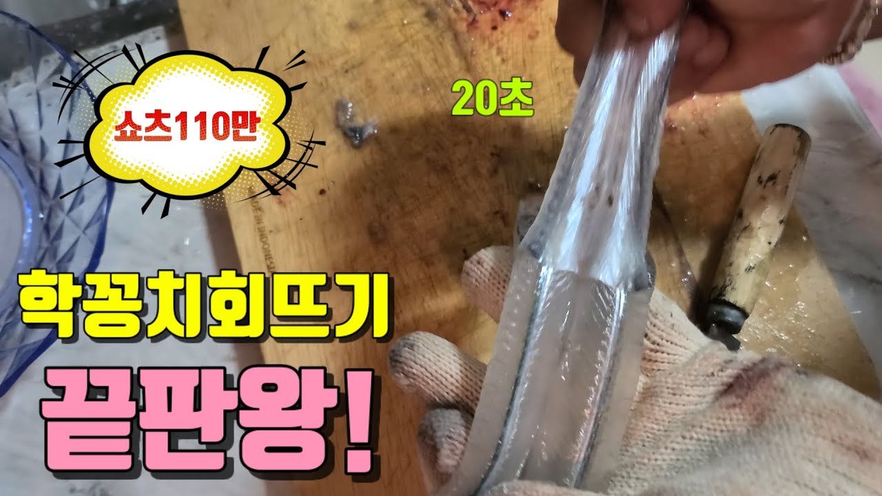 🤩쇼츠110만🤩20초스피드학꽁치손질법!초보자를 위한 쉬운방법으로 자세하게 설명하는 영상입니다. 배워서 학꽁치회 평생 빠르게 회떠 드세요^^ ft.이쁘게모양내기(데코)koera