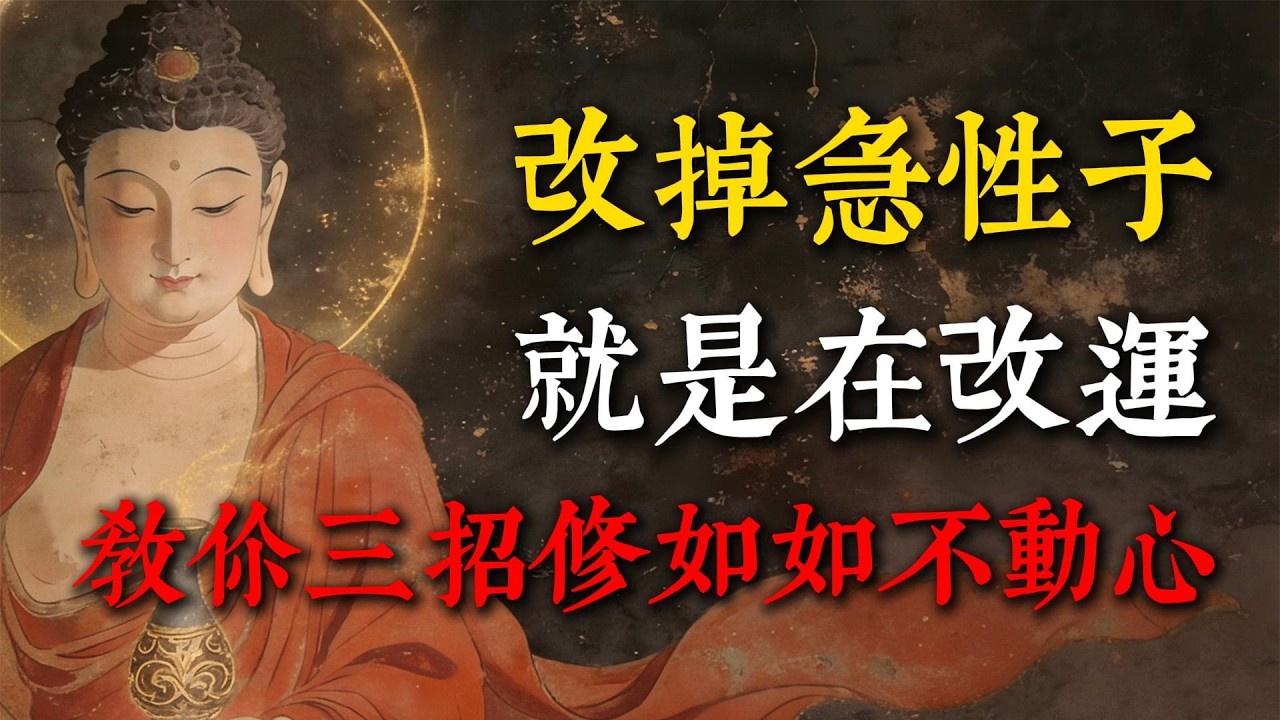 改變急性子就是在改運！佛說：所有的「急」本質都是一種「貪」。教你三招修出如如不動的心。 #修行 #急性子 #改運 #佛法 #能量