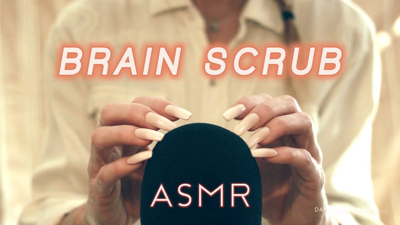 ASMR Brain Scrub - Gentle + Rough Mic Scratching w/ Long Nails for Deep Relaxation - No Talking