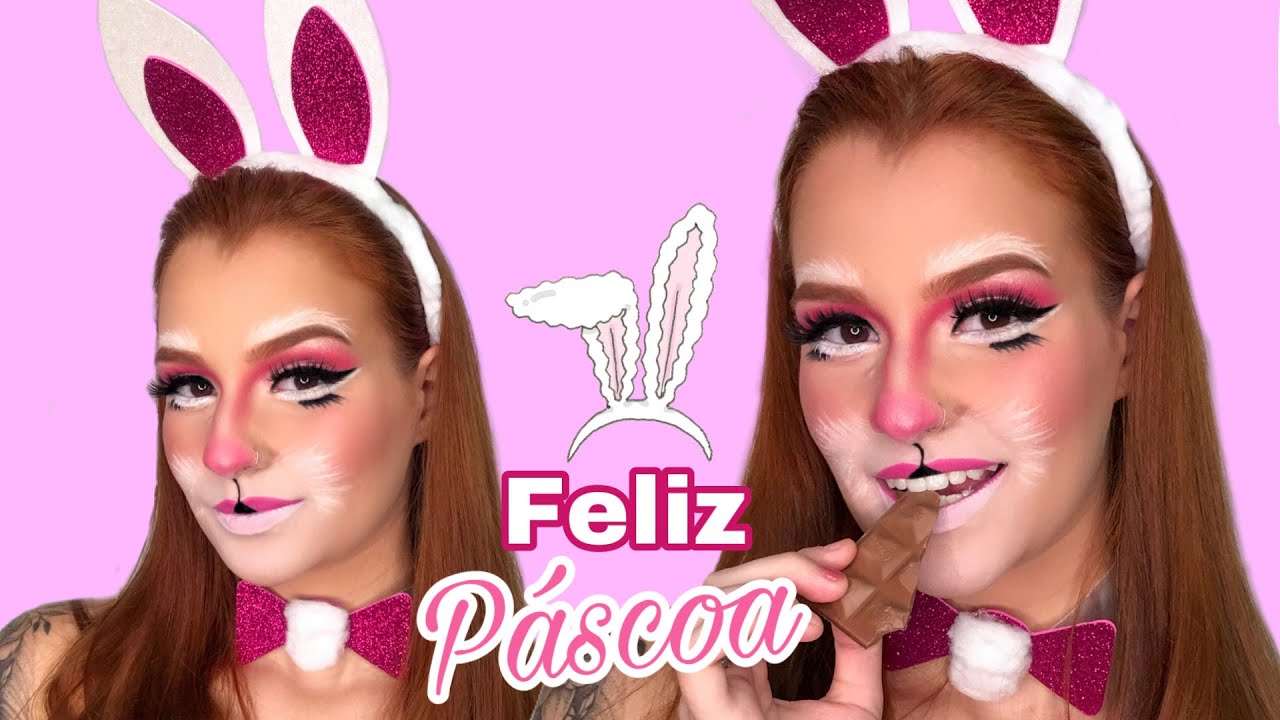 MAQUIAGEM de COELHINHA (Rabbit Makeup)  - Feliz Páscoa