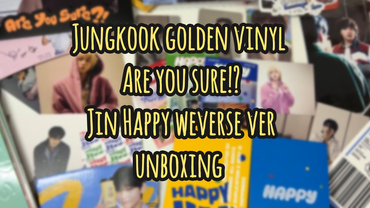Распаковка Jungkook Golden vinyl, фотобука Are you sure?!, альбома Jin Happy