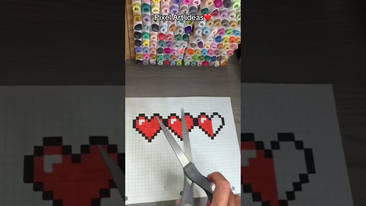 ❤️Easy & Cute Pixel Art ideas❤️! #pixel #pixelart #pixelartideas #art #artideas #roomdecor #drawing