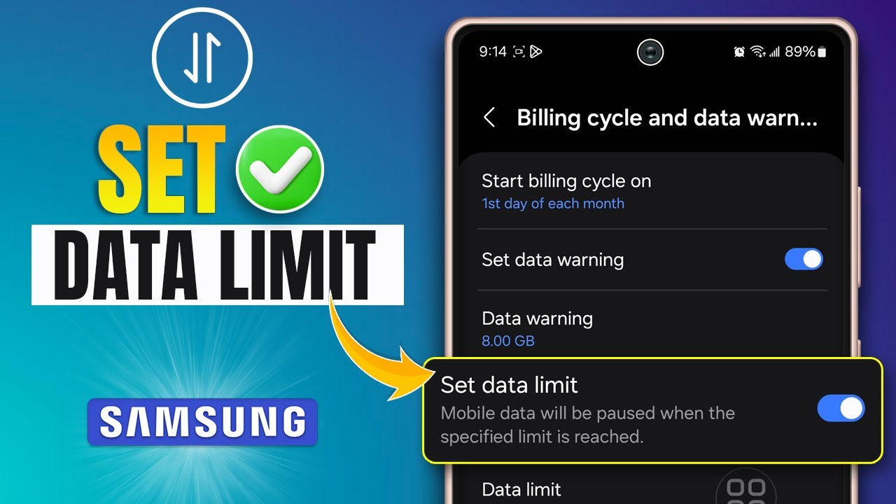 How to Set Data Limit on Samsung Galaxy Phones | Put Data Limit on Samsung