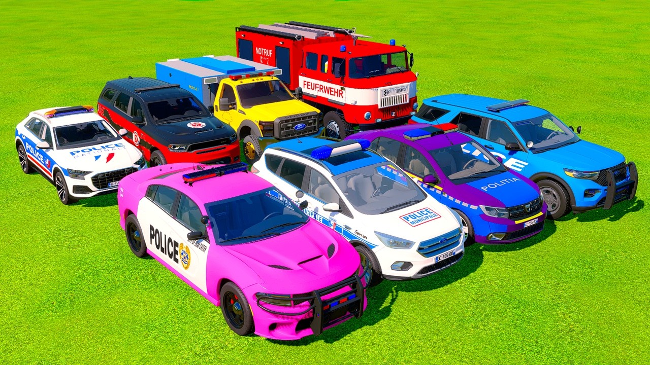 TRANSPORTING AND DRIVEN 5 POLICE, AMBULANCE, FIRE DEPARTMENT, RESCUE CARS VOL 17
