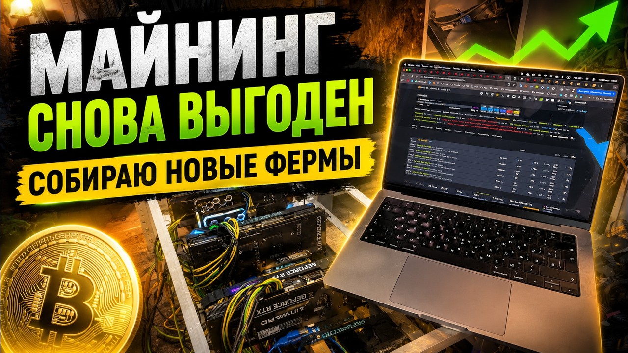 Майнинг снова выгоден. Собрал новую ферму для майнинга Pearl. Майнинг на видеокартах 2026