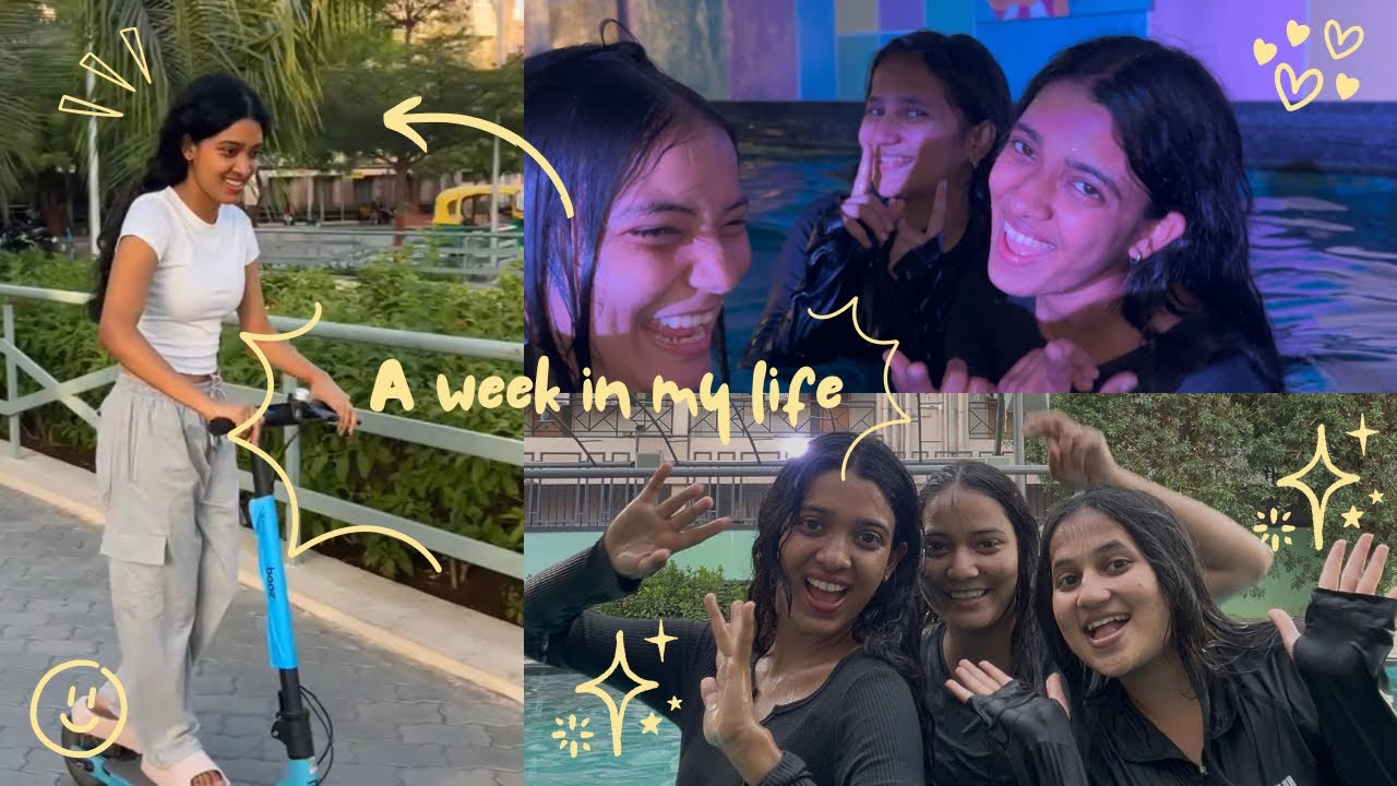 #vlog Learning to ride an scooter/ /@ParulUniversity pool party for creators🛴🏊‍♀️🤿