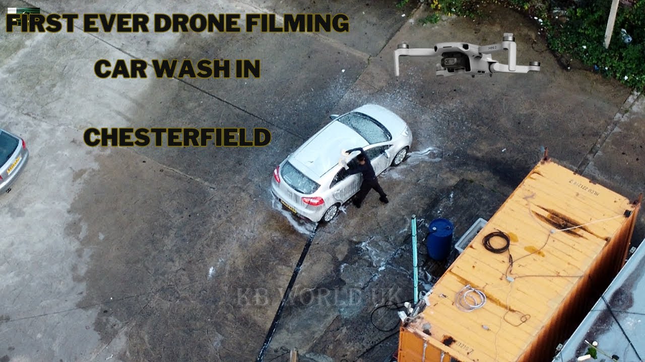 First Ever Drone Filming: Car Wash in Chesterfield | DJI Mini 2 Aerial Perspective
