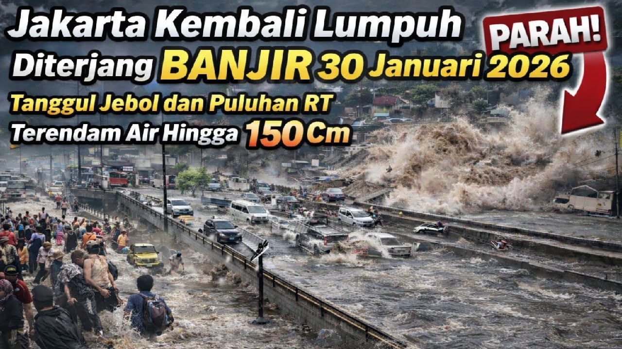 JAKARTA GEMPAR 30/1/2026‼️ TERPARAH DI JAKARTA, CILIWUNG & TANGGUL LAUT JEBOL, BANJIR SAMPAI MONAS 😱