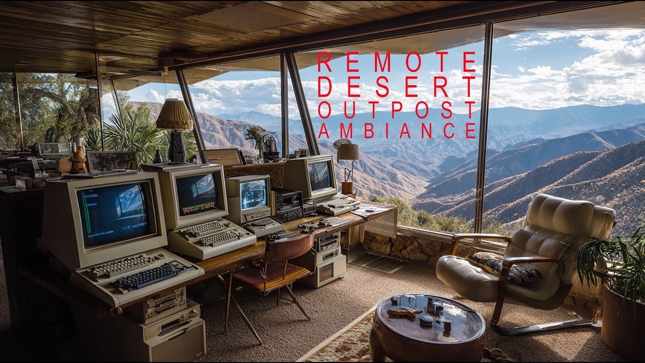 Distant Observation Post | Retro Tech Mountain Control Room | Focus Ambient (2 Hour)
